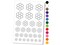 Simple Honeycomb Outline Temporary Tattoo Water Resistant Fake Body Art Set Collection